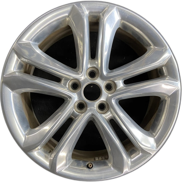 18" EDGE 15-18 18x8 aluminum TPMS 10 spoke 5 split spoke polished Original OEM - Front View