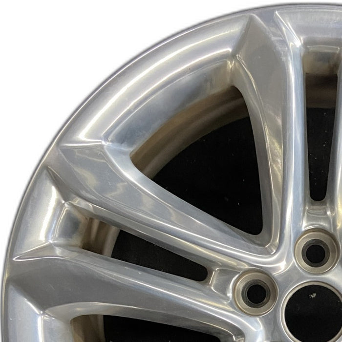 18" EDGE 15-18 18x8 aluminum TPMS 10 spoke 5 split spoke polished Original OEM - Angle View
