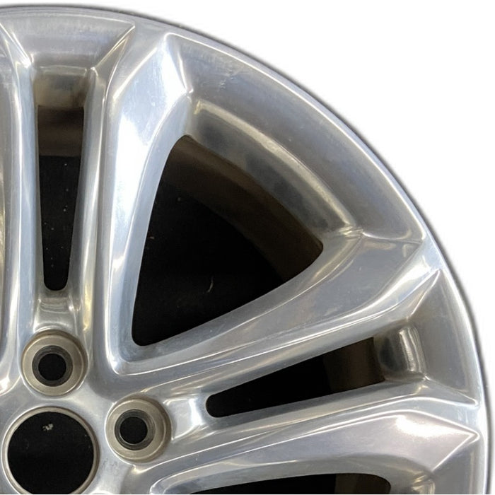 18" EDGE 15-18 18x8 aluminum TPMS 10 spoke 5 split spoke polished Original OEM - Side Profile