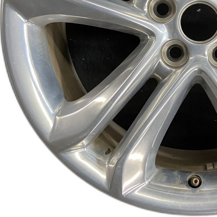 18" EDGE 15-18 18x8 aluminum TPMS 10 spoke 5 split spoke polished Original OEM - Back View
