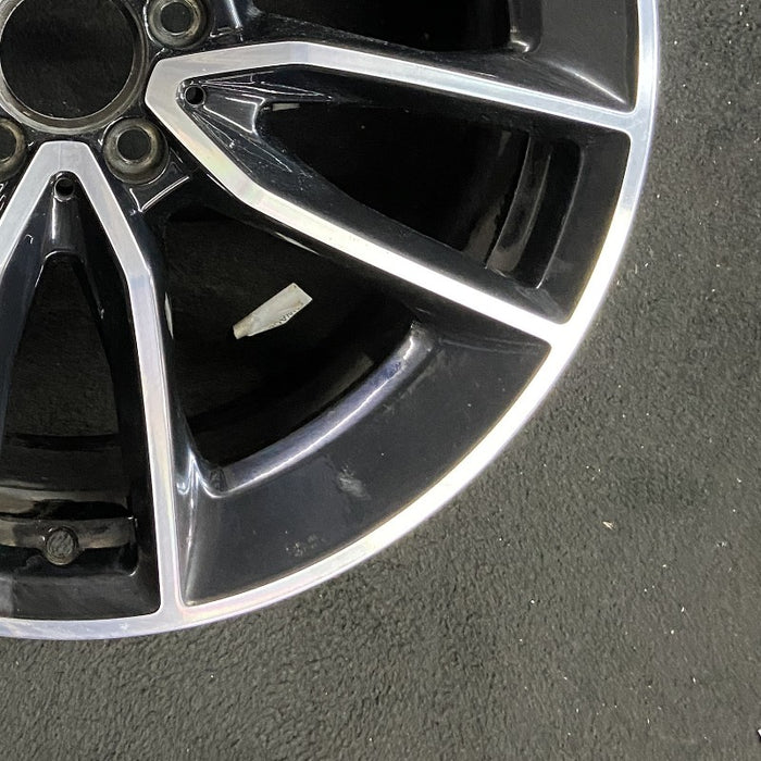 19" MERCEDES C-CLASS 20-21 205 Type C43 Cvertible 19x8.5 10 spoke machined face with black accent Original OEM Wheel Rim