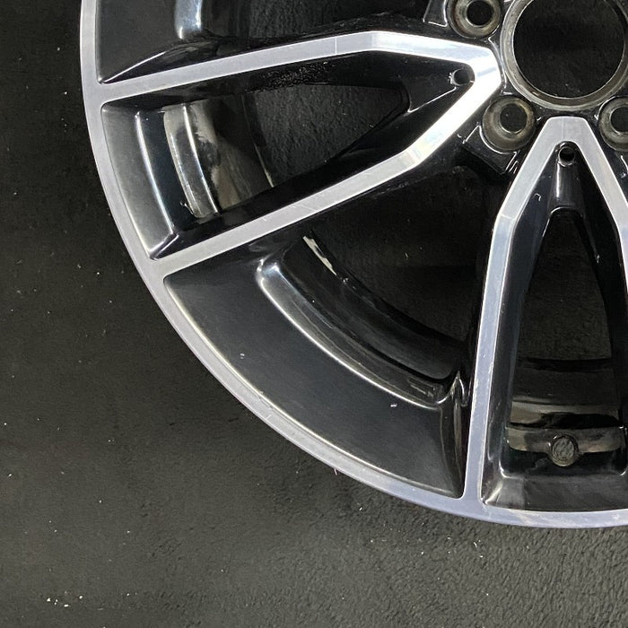 19" MERCEDES C-CLASS 20-21 205 Type C43 Cvertible 19x8.5 10 spoke machined face with black accent Original OEM Wheel Rim
