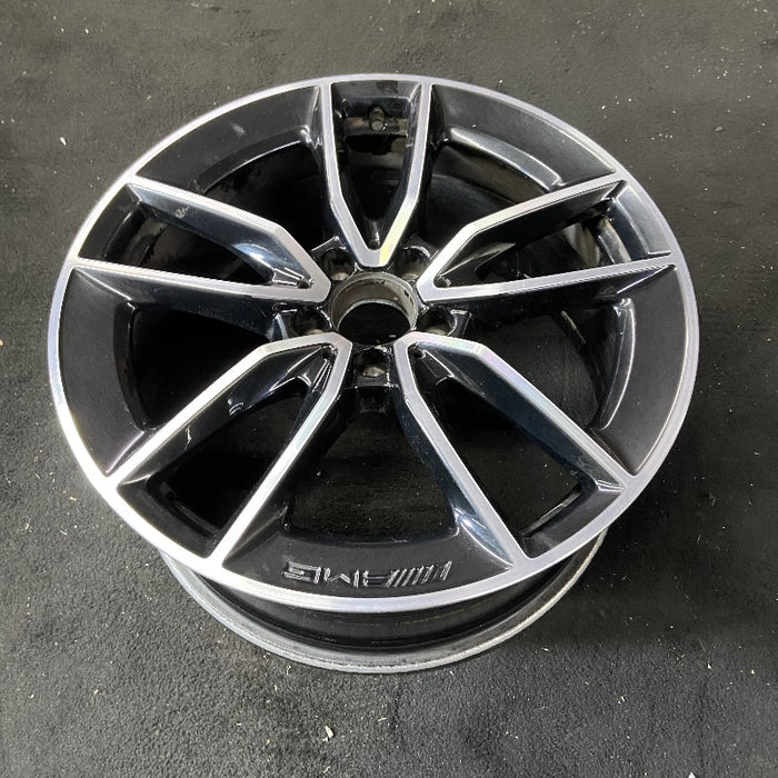 19" MERCEDES C-CLASS 20-21 205 Type C43 Cvertible 19x8.5 10 spoke machined face with black accent Original OEM Wheel Rim