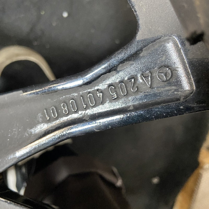 19" MERCEDES C-CLASS 20-21 205 Type C43 Cvertible 19x8.5 10 spoke machined face with black accent Original OEM Wheel Rim