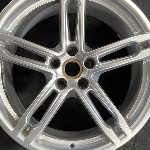 19" PORSCHE MACAN 15-18 19x9 5 double spoke Original OEM Wheel Rim - Angle View
