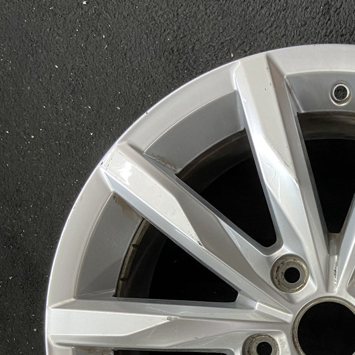 18" TOUAREG 17 18x8 alloy 10 spoke opt C5G Original OEM Wheel Rim - Side Profile