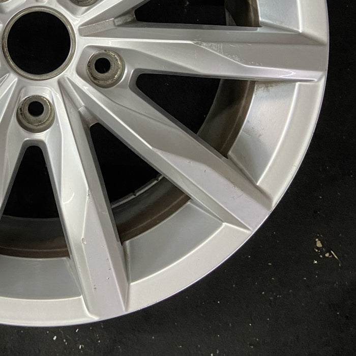 18" TOUAREG 17 18x8 alloy 10 spoke opt C5G Original OEM Wheel Rim - Back View