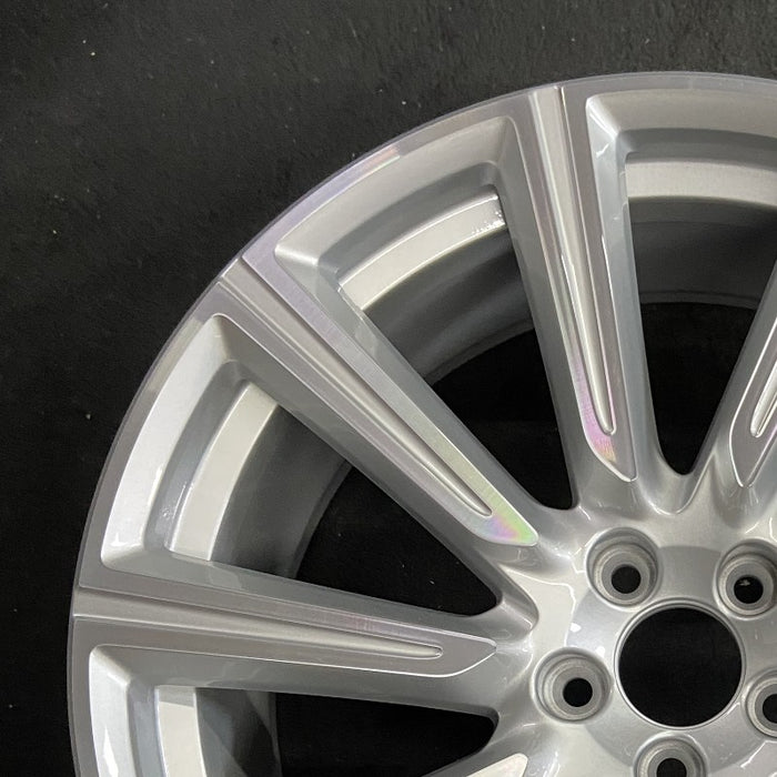 20" VOLVO XC90 16-17 20x9 alloy 10 spoke silver finish Original OEM Wheel Rim - Side Profile