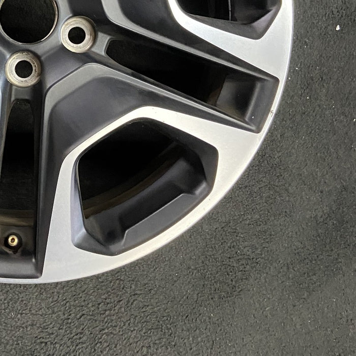 19" RAV4 19-20 19x7.5 alloy 10 spoke 5 split spoke matte black inlay Original - Back View