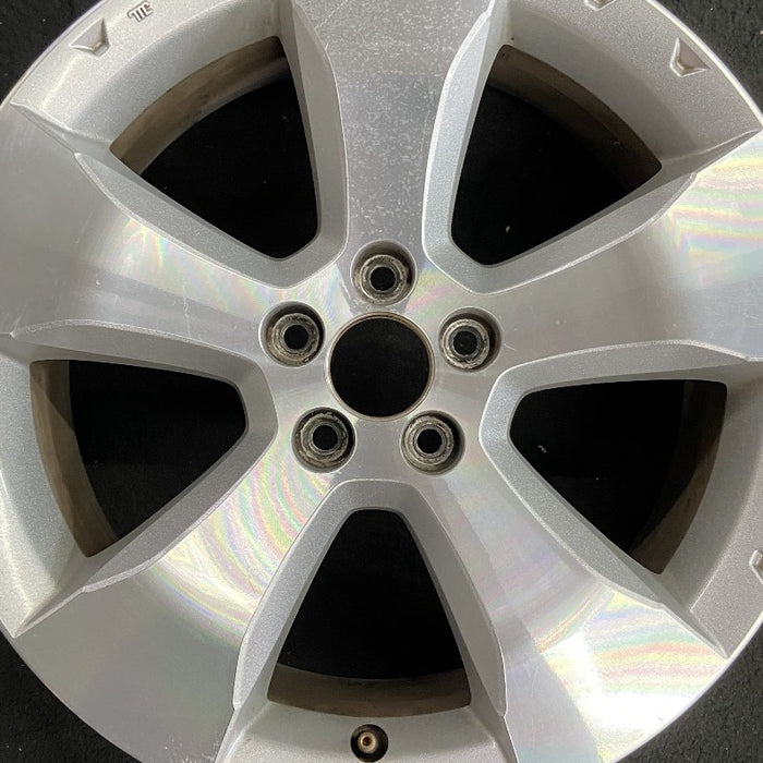 17" FORESTER 09-10 17x7 alloy 5 spoke smooth spoke Original OEM Wheel Rim - Angle View