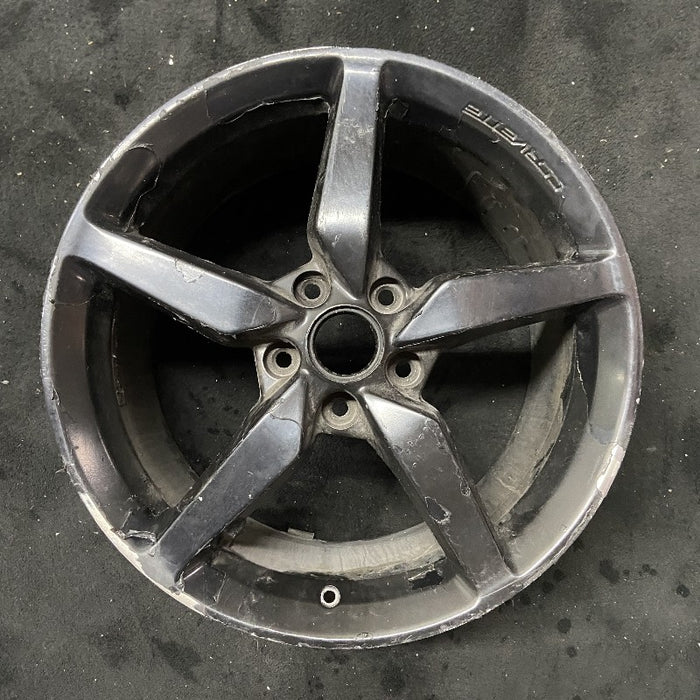19" CORVETTE 15 rear 19x10 black opt QX1 Original OEM Wheel Rim - Additional View