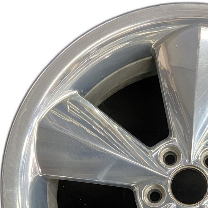 20" CHALLENGER 15-17 20x8 aluminum 5 individual spokes polished Original OEM - Angle View