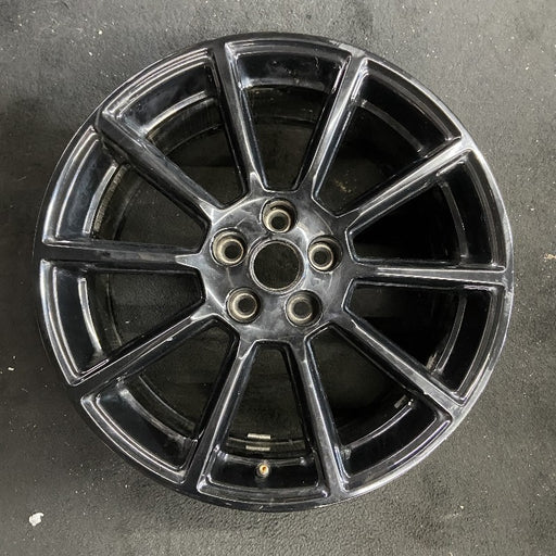 19" MUSTANG 16 19x8.5 aluminum 10 spoke straight spoke black Original OEM Wheel - Front View