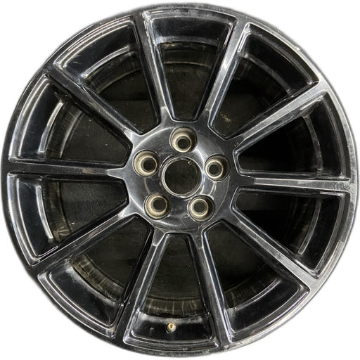 19" MUSTANG 16 19x8.5 aluminum 10 spoke straight spoke black Original OEM Wheel - Front View
