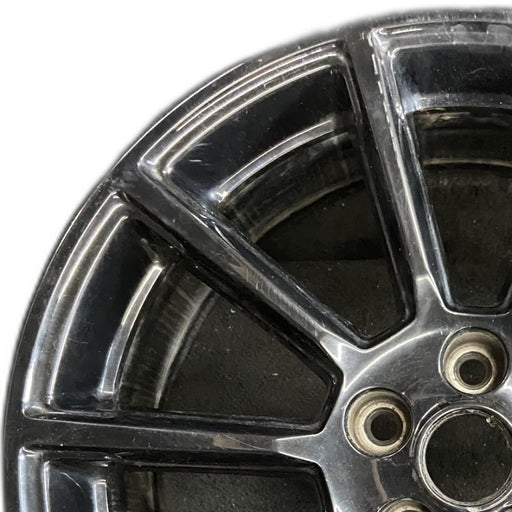 19" MUSTANG 16 19x8.5 aluminum 10 spoke straight spoke black Original OEM Wheel - Angle View