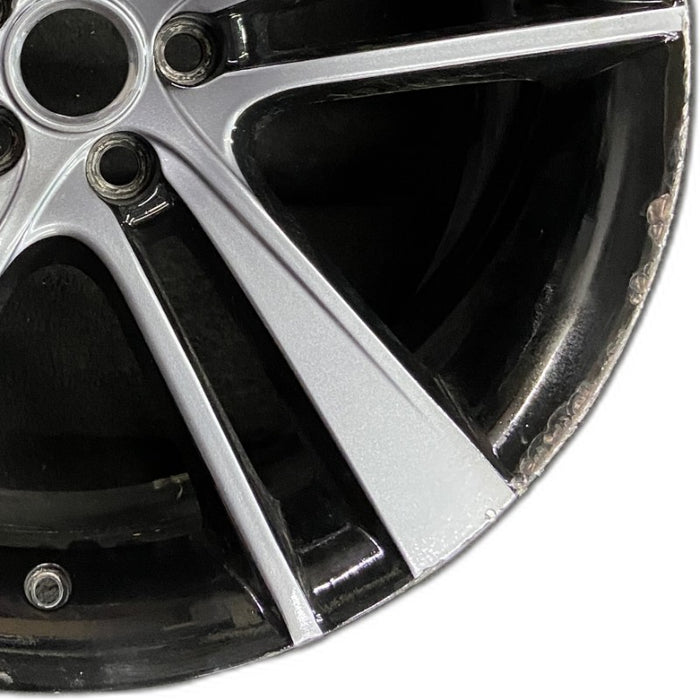 20" F TYPE 14-17 20x9 alloy 5 split spoke wide narrow spoke black Original OEM - Close-Up Detail