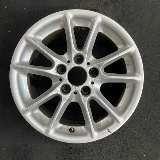 16" BMW 525i 01-03 16x7 alloy 10 spoke thin radial spoke Original OEM Wheel Rim - Front View
