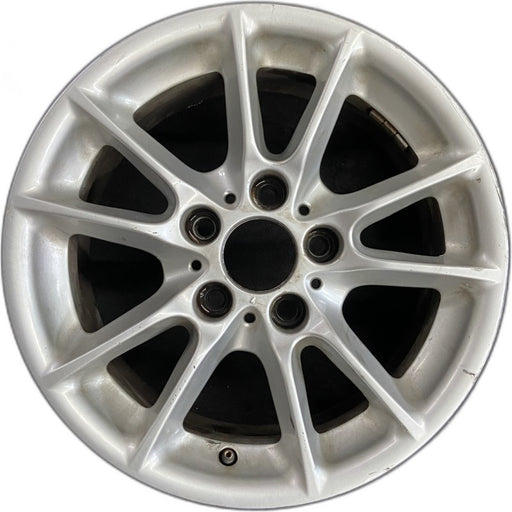 16" BMW 525i 01-03 16x7 alloy 10 spoke thin radial spoke Original OEM Wheel Rim - Front View