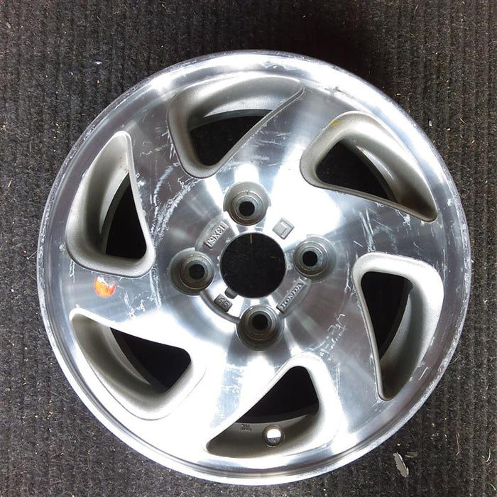 13" DEL SOL 93-95 13x5, alloy, 6 spoke, silver inset, L. Original OEM Wheel Rim 63959A - OEM WHEEL SHOP