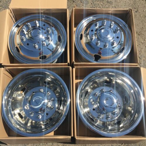 FORD F450 F550 19.5" 2005-2021 Stainless Dually Wheel Simulators Bolt on 10 lugs