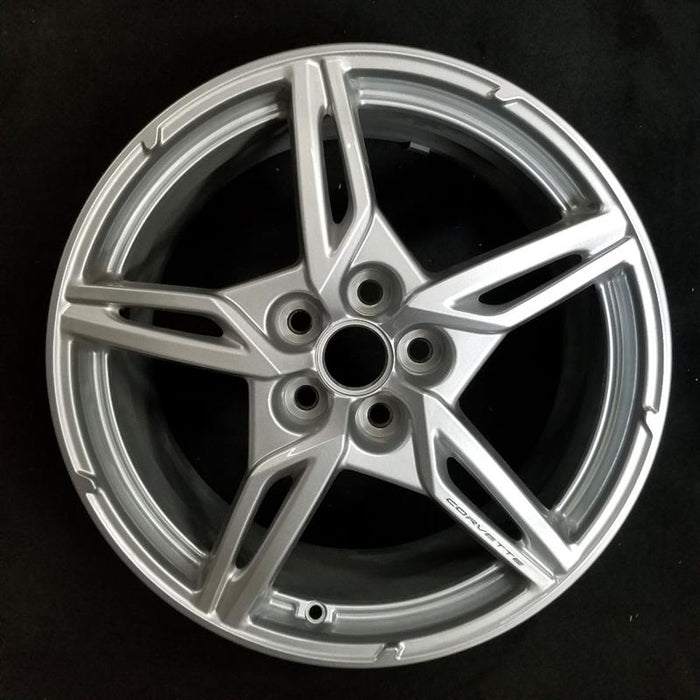 19" CORVETTE 20 front 19x8-1/2 5 spoke painted gloss silver opt Q8P Original OEM Wheel Rim