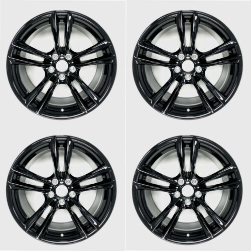 Set of 4 20" 20x10 20x8.5 Alloy Wheels For BMW 5-Series 7-Series 2009-2015 GLOSS BLACK Staggered OEM Quality Replacement Rim
