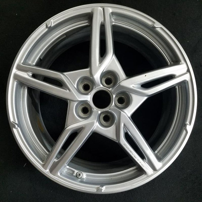 19" CORVETTE 20 front 19x8-1/2 5 spoke painted gloss silver opt Q8P Original OEM Wheel Rim
