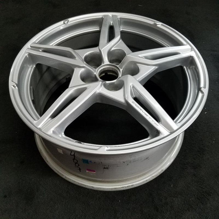 19" CORVETTE 20-21 front 19x8-1/2 5 spoke painted gloss silver opt Q8P Original OEM Wheel Rim