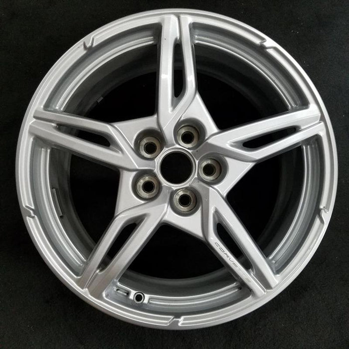 19" CORVETTE 20-21 front 19x8-1/2 5 spoke painted gloss silver opt Q8P Original OEM Wheel Rim