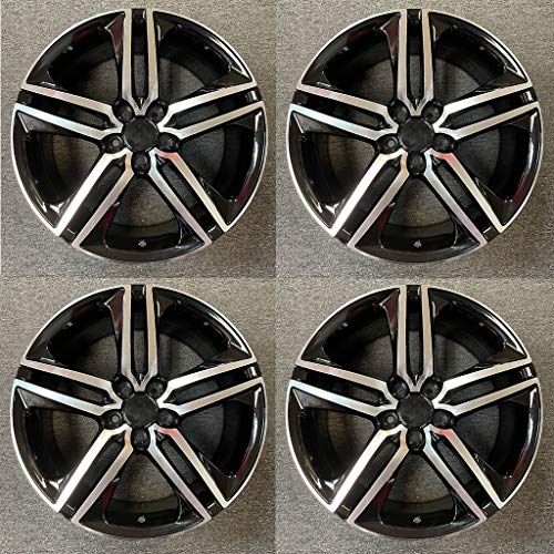 19" Set of 4 19x8 5 spoke Alloy Wheels for HONDA ACCORD 2016 2017 Machined Black OEM Quality Replacement Rim