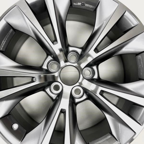Brand New Single 18" 18x7.5 Alloy Wheel For Toyota Hinghlander 2014-2019 Machined Gray OEM Quality Replacement Rim