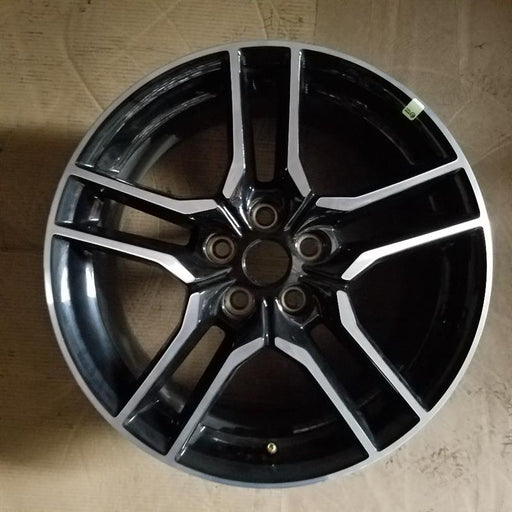 18" MUSTANG 18-23 18x8 aluminum 10 spoke 5 split spoke Original OEM Wheel Rim - Front View
