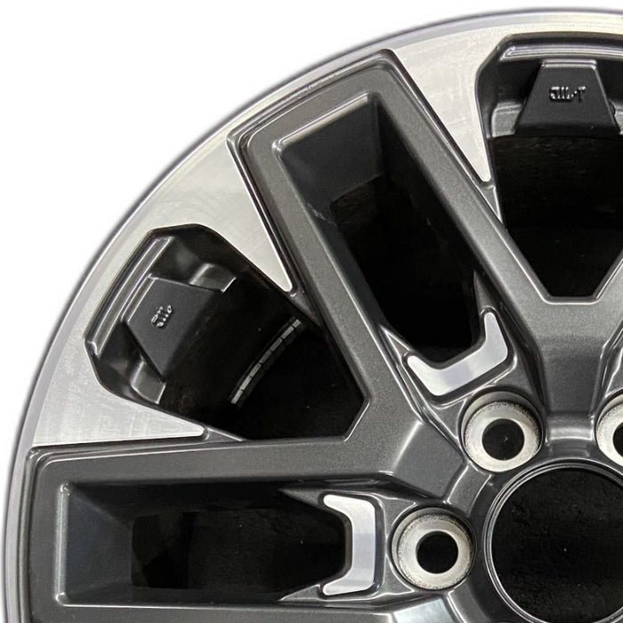 20" SEQUOIA 23-24 20x8 open spoke 6 spoke matte black Original OEM Wheel Rim - Angle View