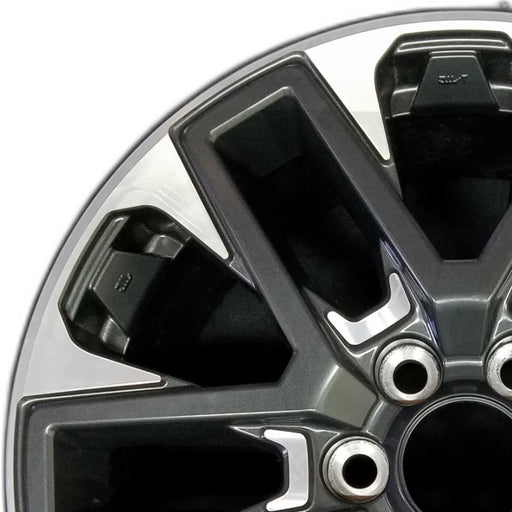 20" SEQUOIA 23-24 20x8 open spoke 6 spoke matte black Original OEM Wheel Rim - Angle View