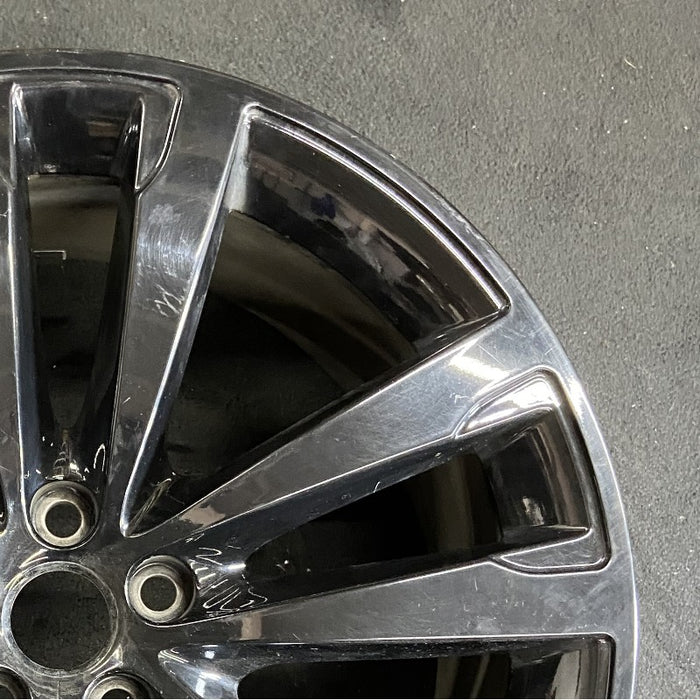 20" JAGUAR XF 16-20 20x8-1/2 alloy 5 double spoke straight black Original OEM Wheel Rim