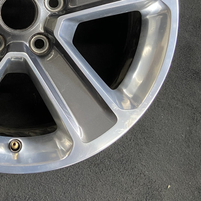 18" WRANGLER 18 VIN X 6th digit JL body 18x7.5 5 spoke straight spoke opt WHG polished with spokes granite crystal Original OEM Wheel Rim