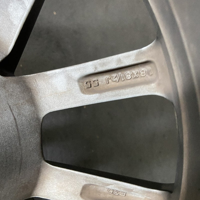 18" SUBARU WRX 18 18x8-1/2 alloy 5 V spoke gunmetal Original OEM Wheel Rim